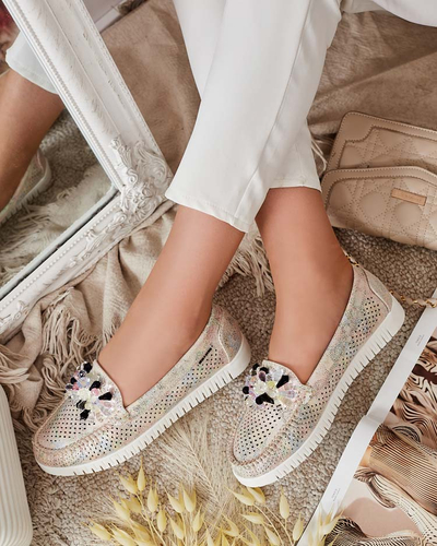 Royalfashion Mocasini traforați cu mărgele pentru femei Nasfali