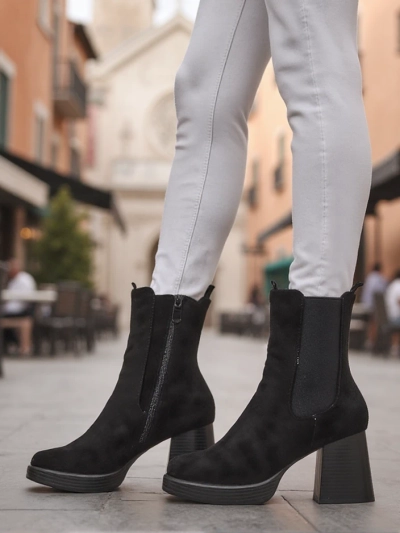 Botine pentru femei Royalfashion cu toc bloc Miezo