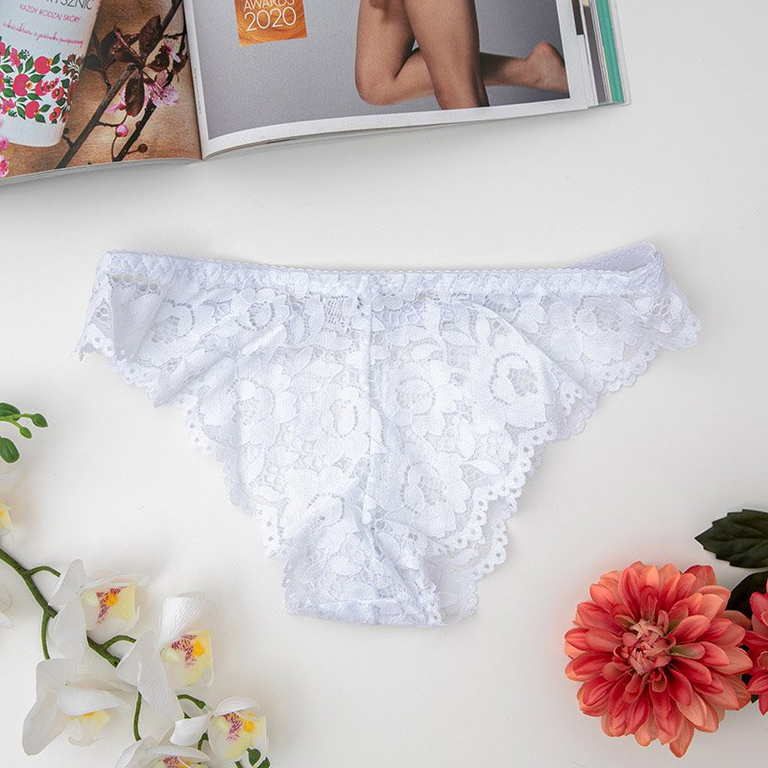 Dantelă albă braziliană pentru femei - lenjerie intimă