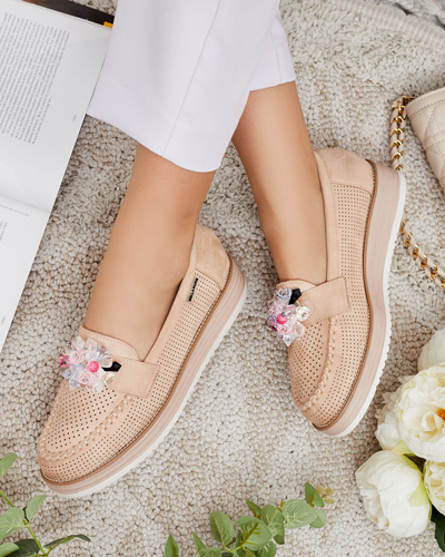 Royalfashion Mokassins cu pietre colorate Restea