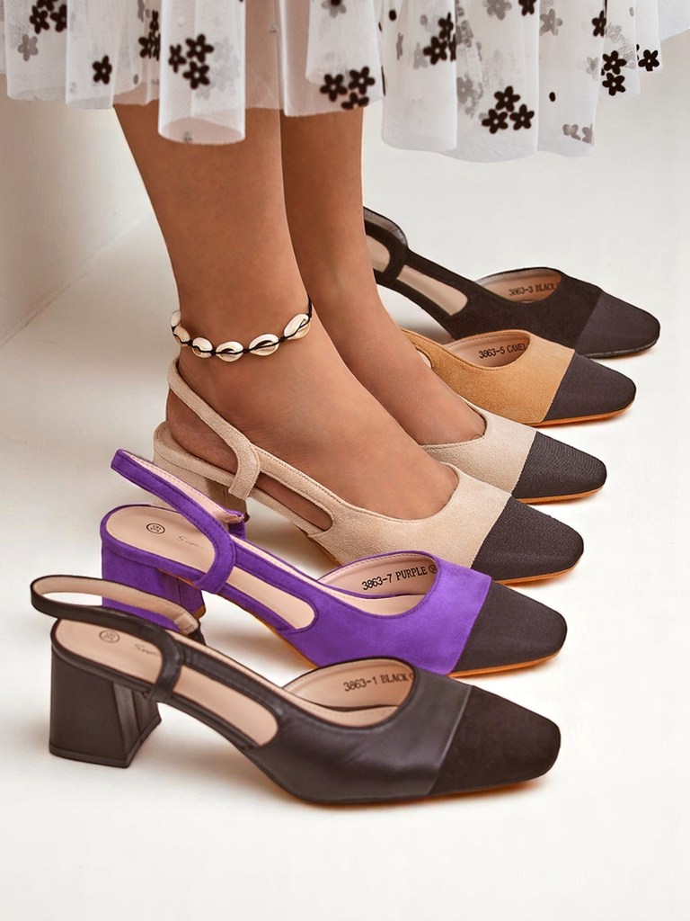 Royalfashion Női alacsony sarkú, díszes orrú Elegánzo cipő