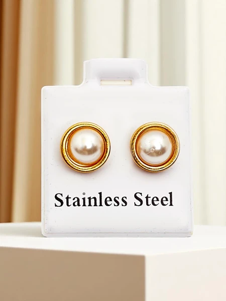 Royalfashion Cercei rotunzi pentru femei cu perle