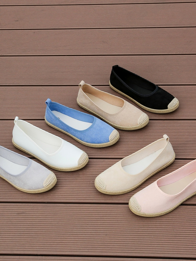 Espadrile ecologice din suede pentru femei Royalfashion Aroles