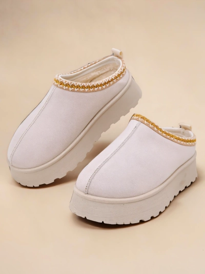 Royalfashion Pantofi scurți stilați ca ghetele de zăpadă pentru femei Flufi