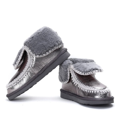 Srebrne śniegowce Emeraude- Obuwie