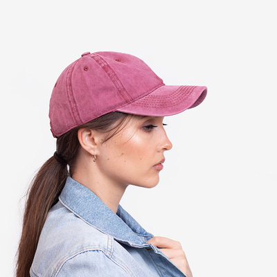 Șapcă de damă din denim maro - Accesorii
