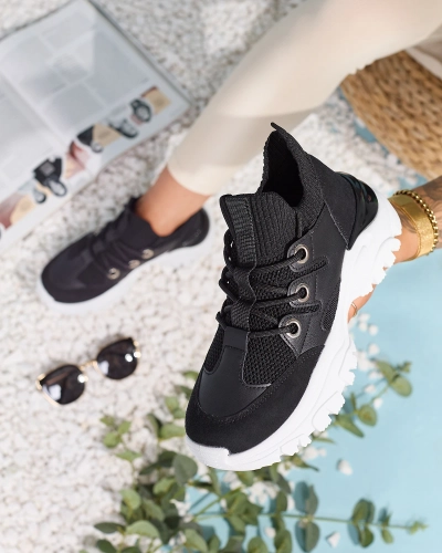 Adidași sport de damă de culoare neagră Hasola- Footwear