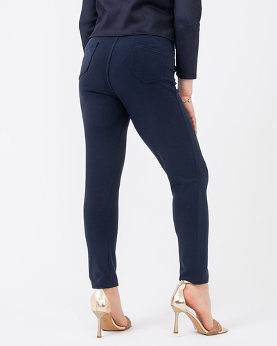 Treggings damă bleumarin PLUS SIZE - Îmbrăcăminte