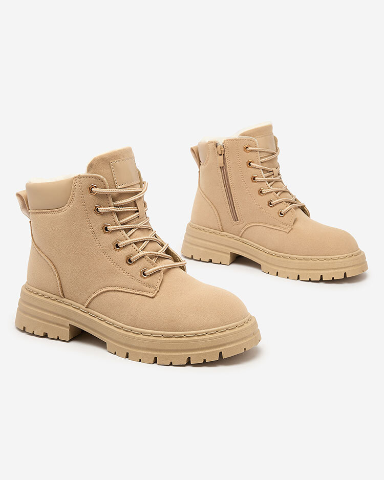 Royalfashion Cizme de vânătoare izolate pentru femei, maro deschis Radoras