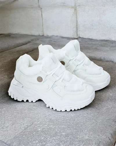 Pantofi sport pentru femei Royalfashion cu interior din blană Poriomo