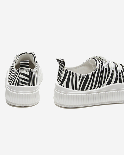 OUTLET Pantofi sport dama alb si negru, adidasi Amrica- Pantofi