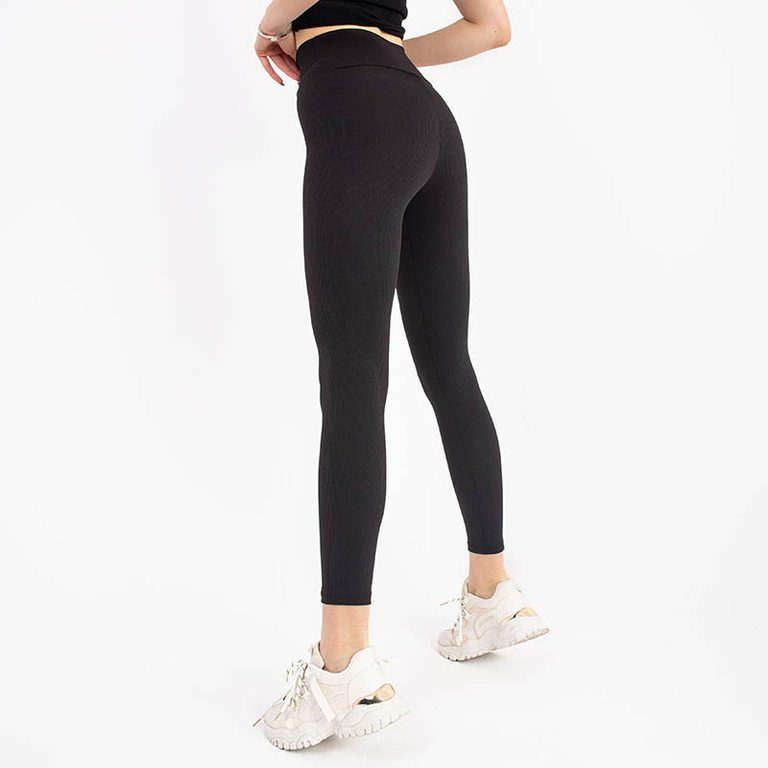 Leggins Damskie Athena Czarne Wiskozowe Sportowe na Lato