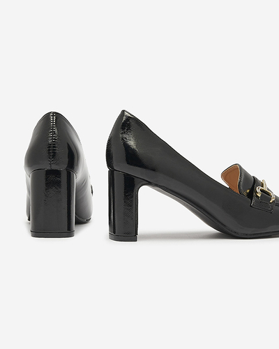 Pantofi negri stil mocasin pentru femei Kolalic- Footwear