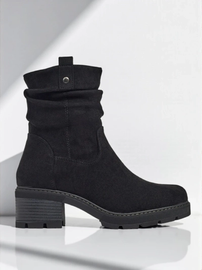 Botine de damă din piele întoarsă ecologică Carmine