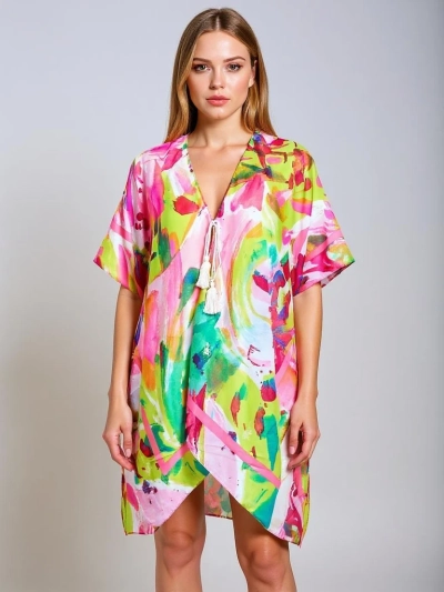 Royalfashion Pareo - Tunică de vară pentru plajă pentru femei, cu design imprimat Wild Coast