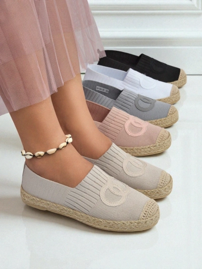 Aurelia Espadryle Royalfashion Beżowe – Płaskie wsuwane buty damskie