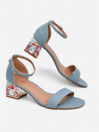 Sandale pentru femei Royalfashion cu toc decorativ Ballou