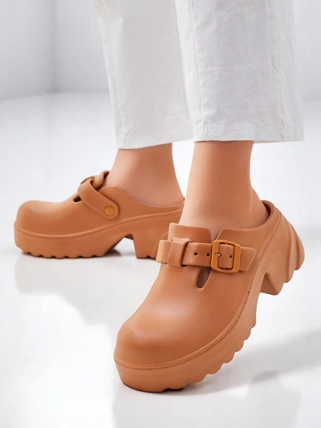 Sandale cu toc din cauciuc pentru femei Royalfashion Voxones