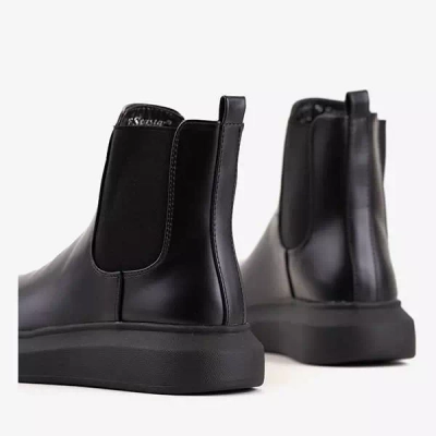 OUTLET Cizme negre de damă pe platforma Fabriano - Încălțăminte