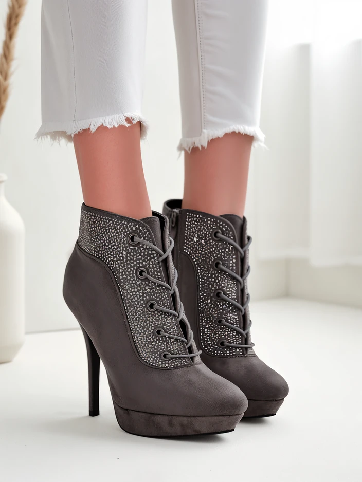 Botine pentru femei Royalfashion cu strasuri Efelolo