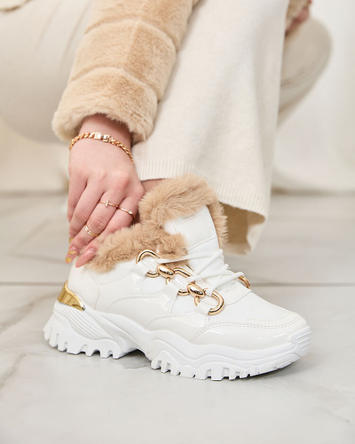 Royalfashion White Carucca adidași pentru femei cu izolație