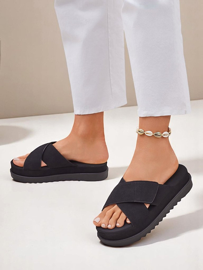 Royalfashion Sandale plate pentru femei Evre