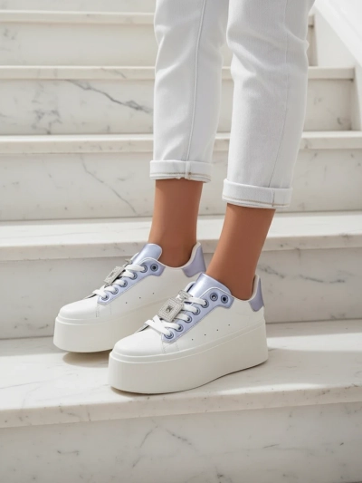 Bella Corsa Ecru Sneakers Damă Handmade