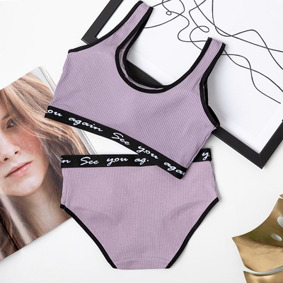 Set de lenjerie sport pentru femei violet - Lenjerie intimă