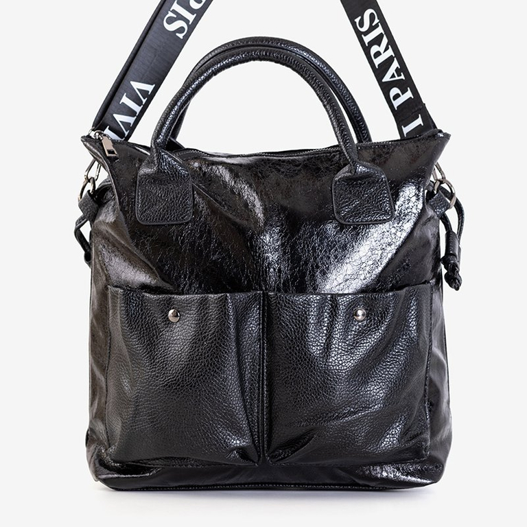 Geantă mică de umăr neagră pentru femei - Genți de mână