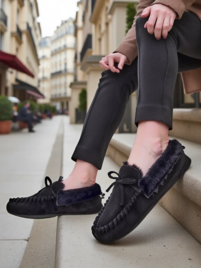 Mocasi pentru femei Royalfashion cu blană Ahtikes