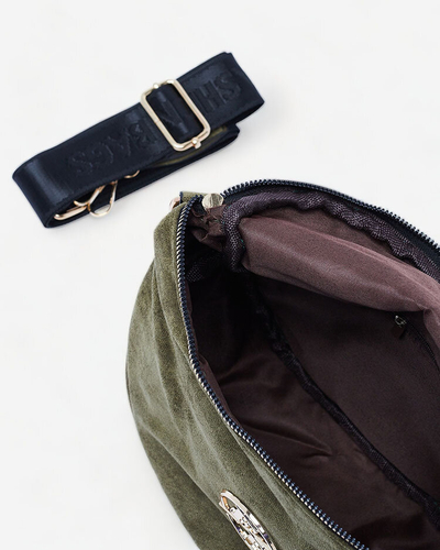 Royalfashion Geantă mică de damă din piele ecologică de piele de căprioară verde