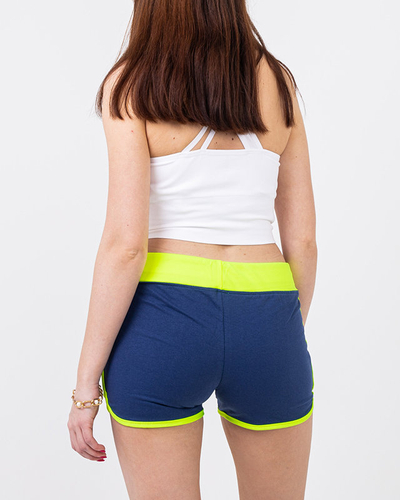 Pantaloni scurți albaștri și galbeni cu ecuson - Îmbrăcăminte