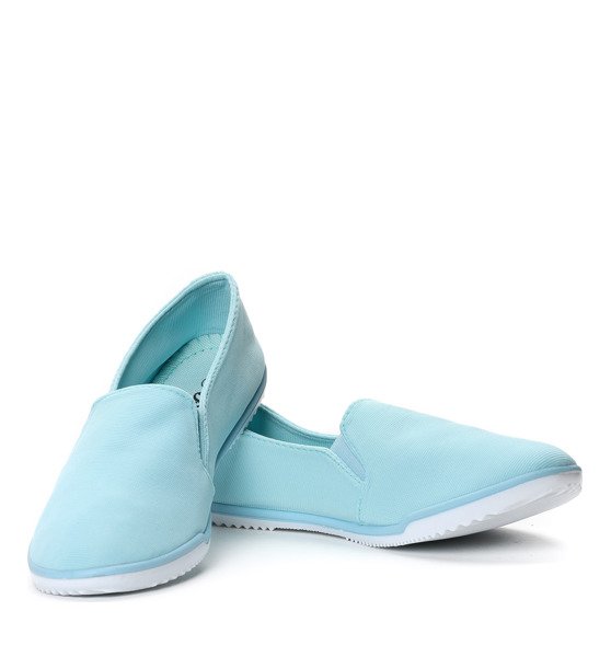 Jasnoniebieskie, tkaninowe slip on Sky- Obuwie