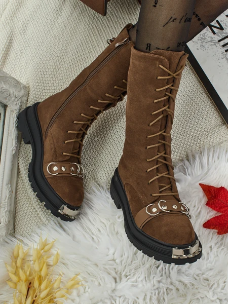 Royalfashion Botine de damă cu șireturi Werces