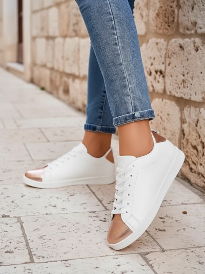 Sneakers de damă Athena Rosa din piele ecologică - colecția primăvară/vară