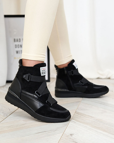 Royalfashion Cizme sport pentru femei negre Sattari