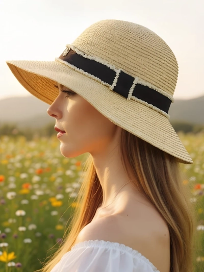 Royalfashion Pălărie de paie pentru femei Sunny Meadow
