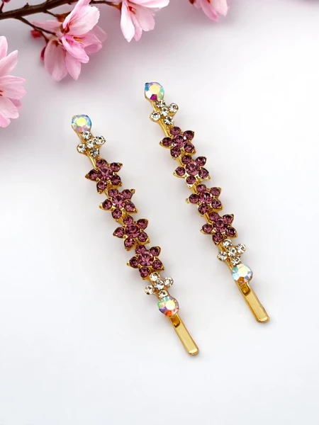 Royalfashion Agrafă de păr cu flori din strasuri Sparkle Blossom