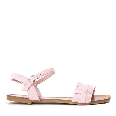 Różowe sandały na płaskiej podeszwie Tilda - obuwie