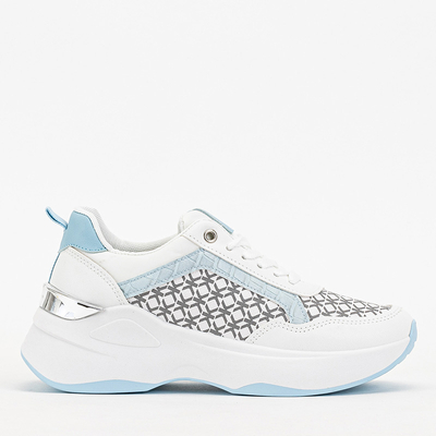 Pantofi sport dama albastru si alb Pantofi sport Weniso - Incaltaminte