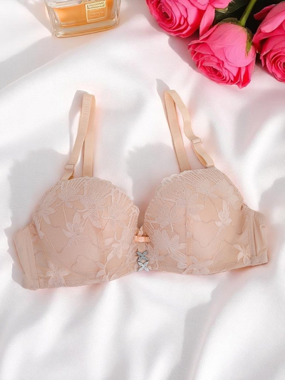 Royalfashion Sutien cu push-up pentru femei cu dantelă Sensuelle Lift