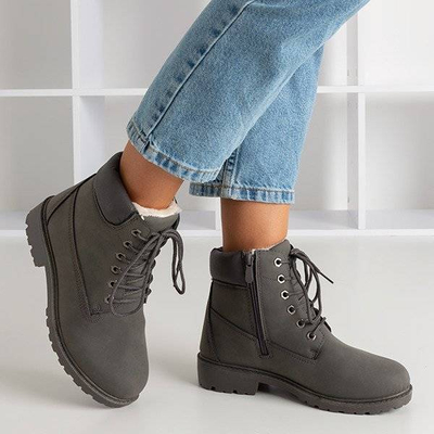 OUTLET Trappers gri închis Adeline - Încălțăminte