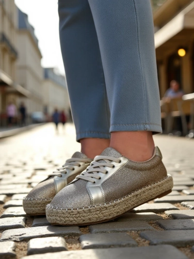 Royalfashion Sneakers pentru femei cu sclipici Sercele