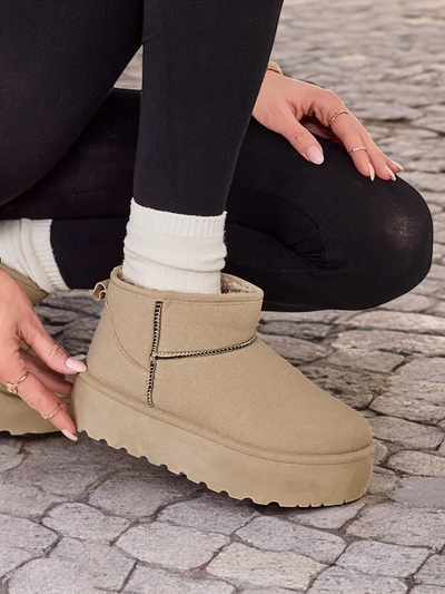 Royalfashion Cizme scurte de iarnă pentru femei Wiebi