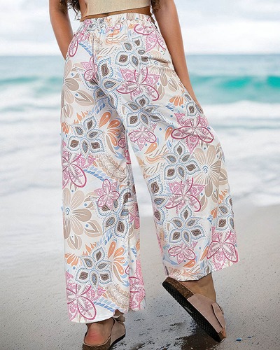 Royalfashion Pantaloni largi cu model pentru femei