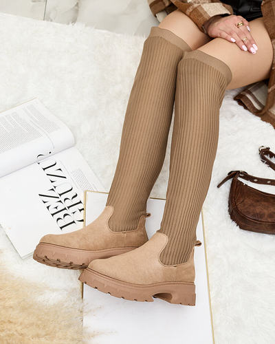 Royalfashion Cizme peste genunchi slip-on de damă Senolel