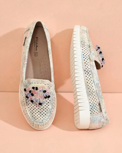 Royalfashion Mocasini de damă cu mărgele întredeschise Namis