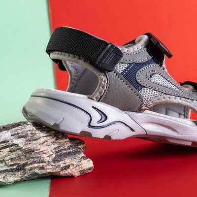 Sandale velcro Asitop pentru băieți gri - Încălțăminte