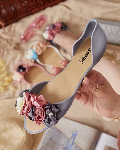 Royalfashion Balerini din cauciuc cu floare Koddies