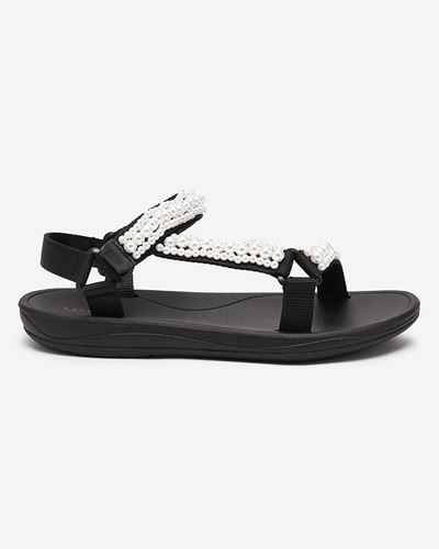 Sandale sport dama negre cu perle Dotiss- Incaltaminte